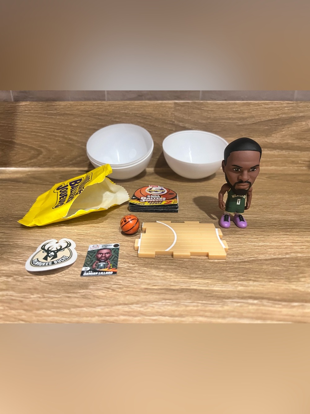 NBA Damian Lillard Mini Figure Set - White, Tan, Orange, Purple
